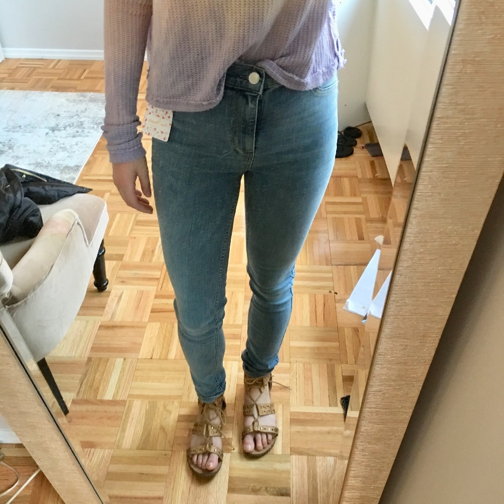 NWT Free People We the Free Skinny Lightwash Jeans